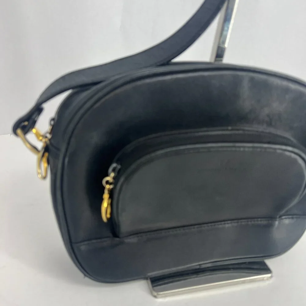Etienne Aigner Black Leather Crossbody Bag